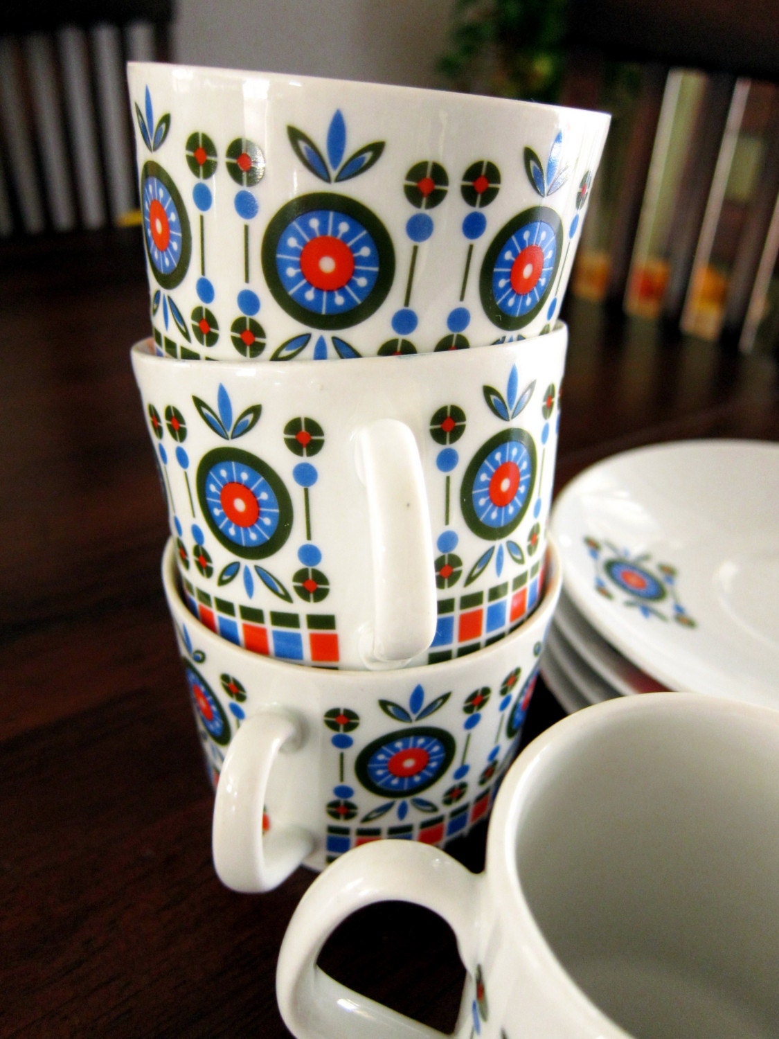 Vintage Bavarian Espresso Serving Set with 60s vibe