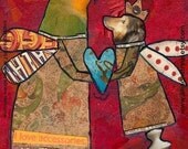 Every Little Dog She Loves Is Magic . . . an ART MAGNET that is for people who love dogs