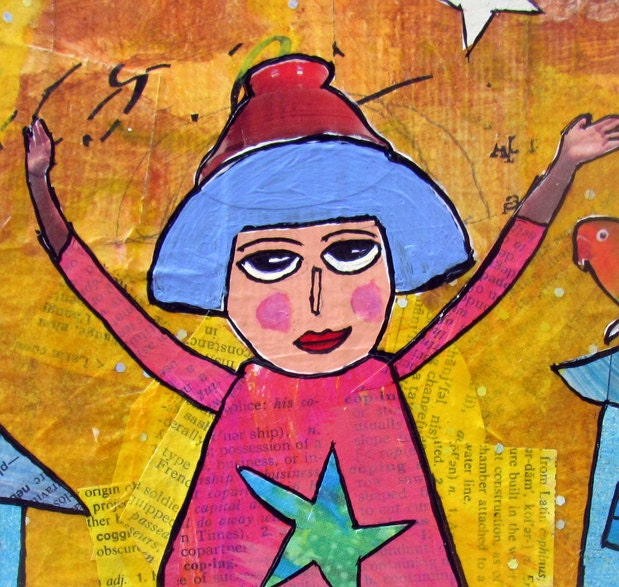 Sassy Girl Power Quote. "She Is Stronger Than Two Red Onions." FOLK ART MAGNET. Funny Saying. Girlfriend Gift. Sassy Allison Strine Art.
