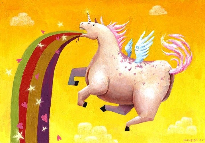 Puking Pegacorn Print