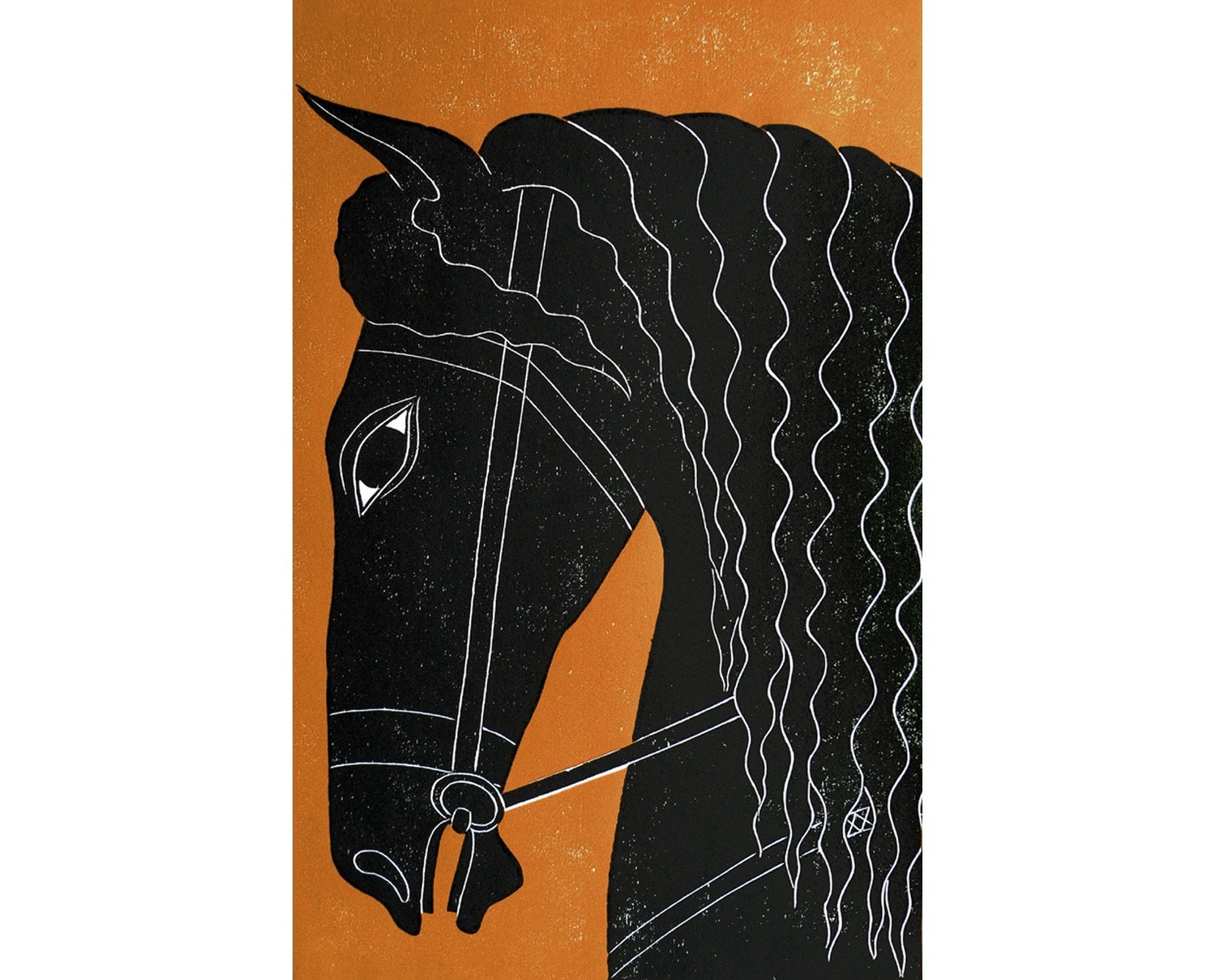 Arion Mythological Horse(woodblock print)