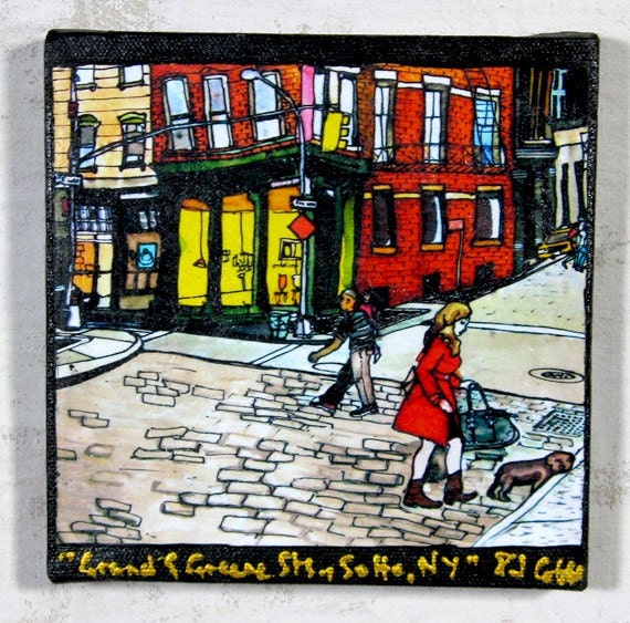 Grand & Greene Streets, SoHo, New York Print on Canvas
