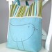 SALE-Reversible Linen Bird Bag