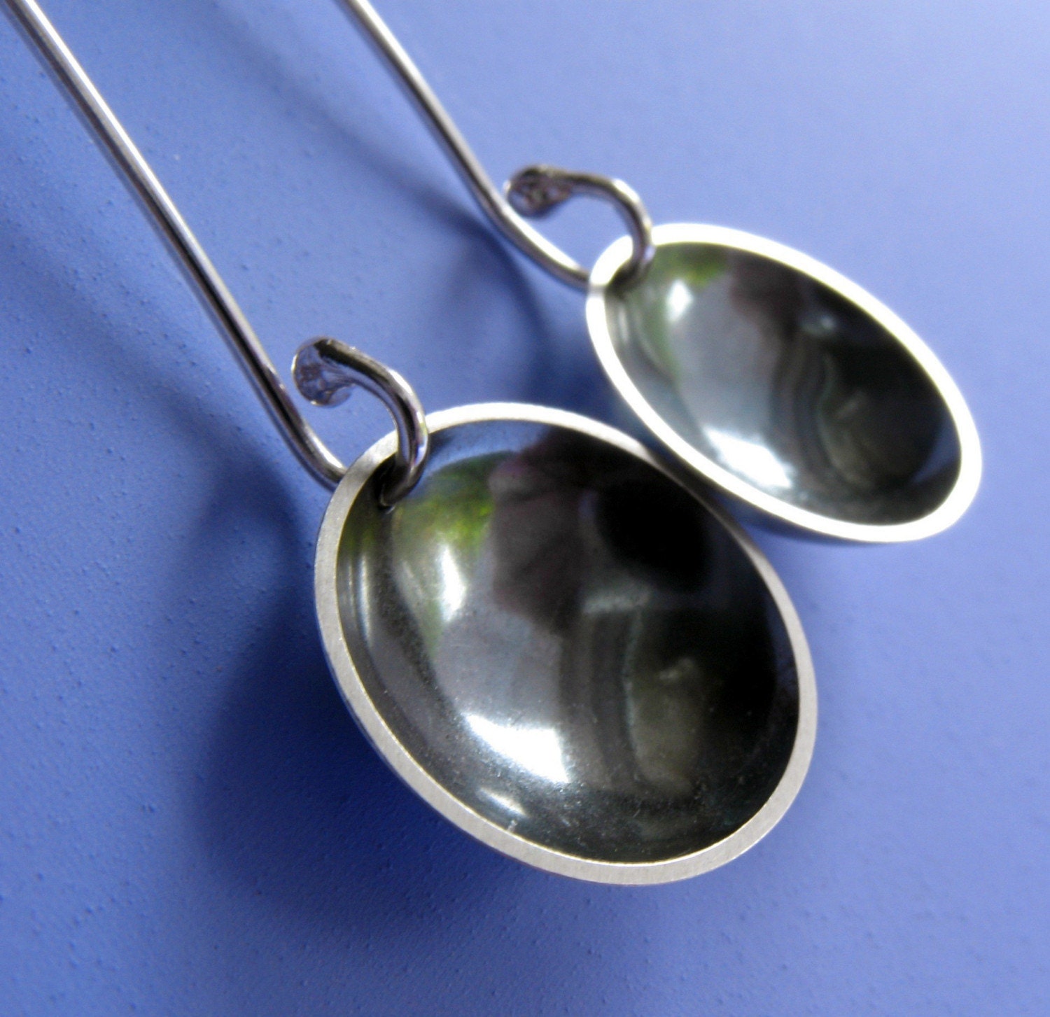 Extra Large Sterling Silver Saucer Dangles