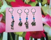 Chic Girly Stitch Markers - set of 4 - snag free
