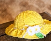 Garden baby Hat, Dainty Daisies