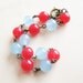 Red and Blue Beaded Candy Jade Bracelet - Sailor Jerry