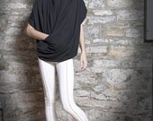 cowl wing vest - black