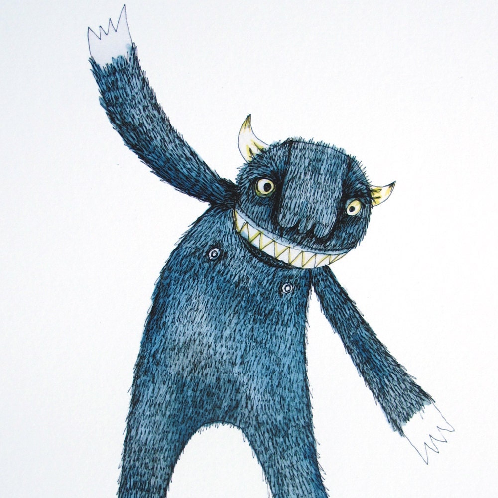 Ta Da Monster  A4 PRINT