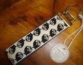 Black Owl Wristlet Keychain
