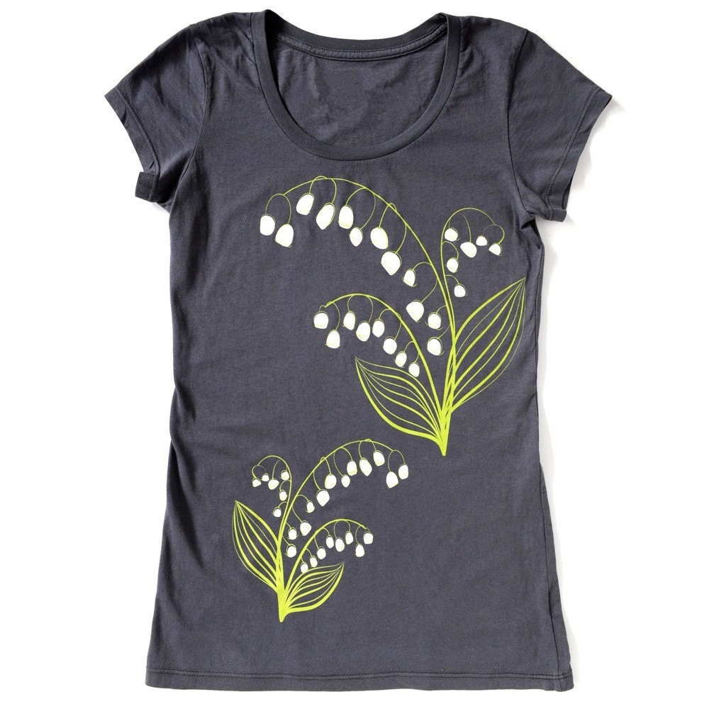 Lily of the Valley T-Shirt- Slate Grey