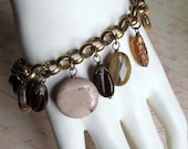 Coffee Vanilla Chocolate Mocha Jasper Candy Gemstone Bracelet