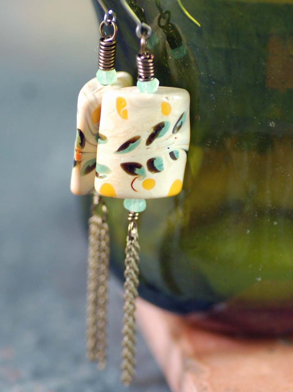 Hand-Painted Tassel Earrings