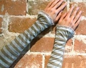 Olive & Silver Armwarmers - Harajuku Arm Warmers Steampunk Gauntlet Sleeves Opera length elven cirque maybe Lolita