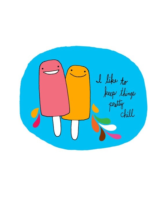 Keep it Chill, archival print of original illustration by Anna Tillett Designs