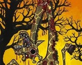 Zombie Giraffe 8 x 10 Giclee print