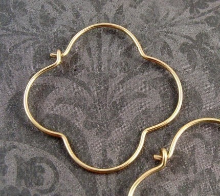 golden gothic hoops