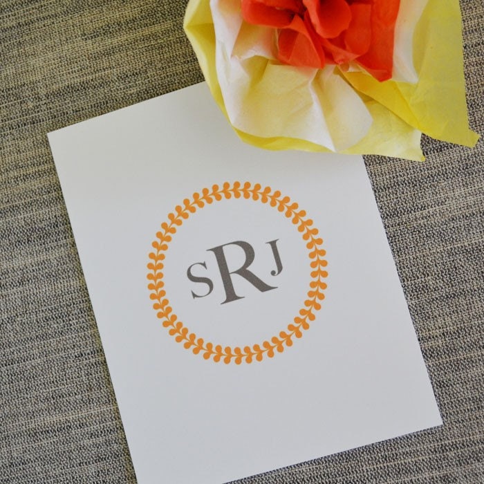 Orange Wreath Thank You Notes: On Sale
