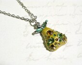 Colorful Sparkling Pear Necklace