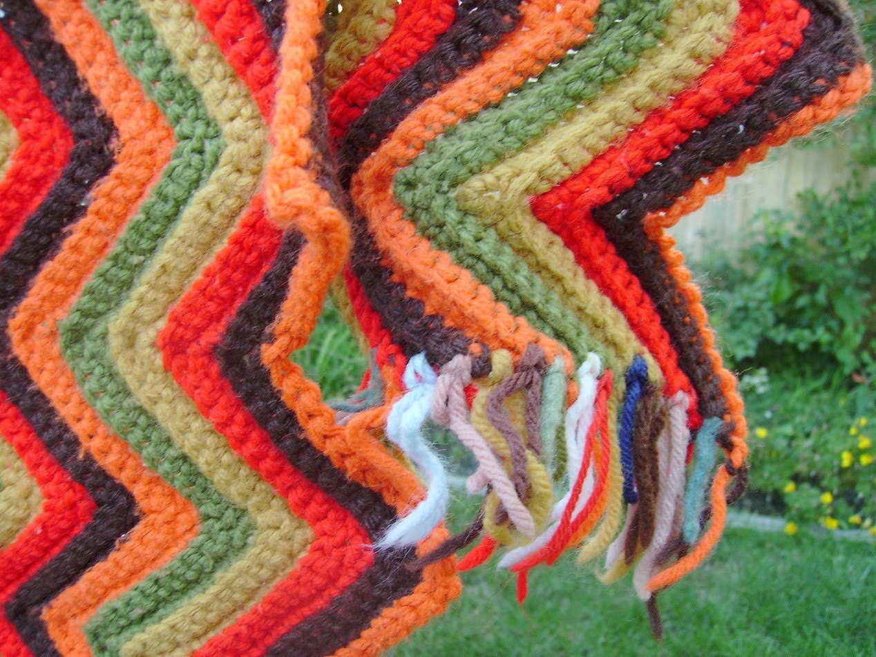 Crocheted Zig Zag Scarf  3