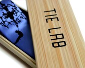 Blond wood necktie box. Premium gift box. Natural pine tie box. Great for grads or father's day.