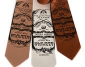 Whiskey Business necktie. Men's speakeasy inspired tie. Silkscreened microfiber, standard width.