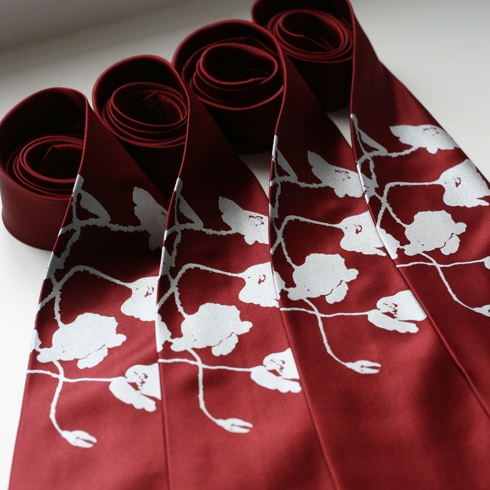5 Groomsmen neckties, wedding bulk discount, matching ties, same design