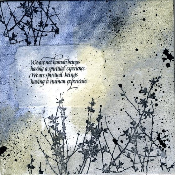 Collage and painting on canvas inspirational