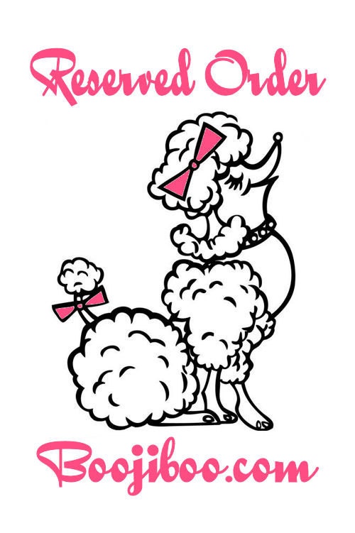 RESERVED Pink Dot with White French Maid