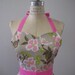 The BELLA Vintage Inspired Pink Dogwood Bloom Full Apron