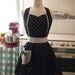 The MAGGIE Vintage Inspired Black and White Polka Dot Full Apron