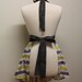 Retro Stripe Apron Mod Yellow Grey Kitchen BELLA
