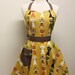 Apron Retro Style Sweetheart Neckline Funny Retro Cats Full Apron BELLA Vintage Inspired