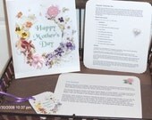 MOTHERS DAY  EXQUISIT Hand Crafted Earrings and Card Gift Set