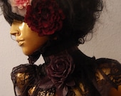 Steampunk Lace Collar Gothic Victorian Edwardian Capelet Couture High Fashion Belle Epoque HEPZIBAH DAVENPORT
