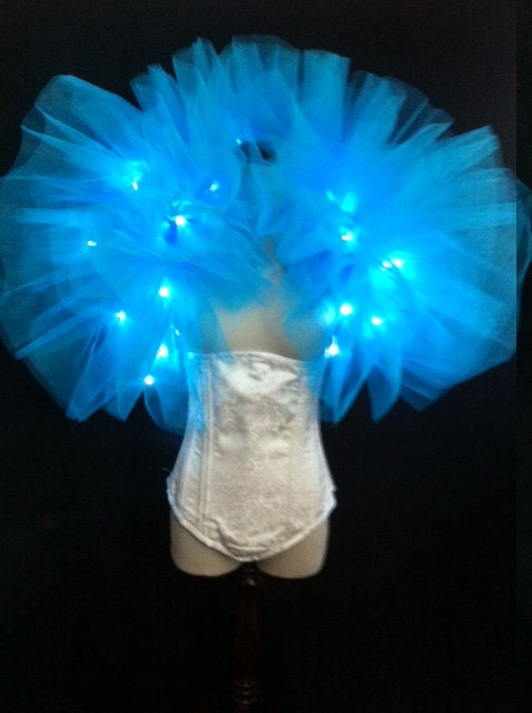 Carnival Cabaret Clubwear Shrug LED Lights Drag Queen Burlesque Festival Mardi Gras Costume Outfit Gypsy Wedding Fantasy Couture