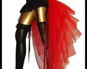 Exotic Carnival Bustle Skirt Festival Costume Burlesque Cabaret Showgirl Tulle REDLY NIGHTSHADE Gothic Victorian Couture