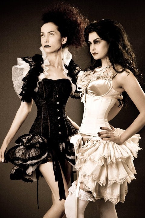 Wedding Bustle Skirt Burlesque Bridal Steampunk Victorian THE INNOCENT & The BEAUTIFUL by Lovechild Boudoir