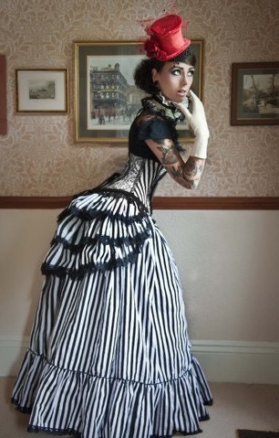 Steampunk Skirt Governess Bustle Gothic Victorian Pirate Burlesque CARNIVALE QUEEN by Lovechild Boudoir