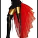 Exotic Carnival Bustle Skirt Festival Costume Burlesque Cabaret Showgirl Tulle REDLY NIGHTSHADE Gothic Victorian Couture