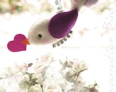 Mr and Mrs Bird Wedding and Couple Keepsake - unique gift for bride groom, engagement, anniversary, Valentine Day (listing for one)