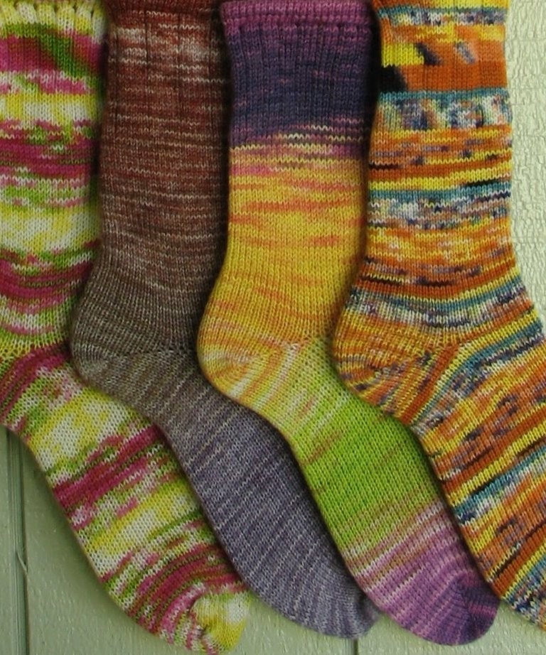 Socks Knit from Your Yarn - Handmade to fit shoe sizes - Great gift, sock weight yarn only.