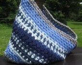 Fashion Crochet Neckwarmer / Cowl - Blue Grey - OOAK - Gift Idea