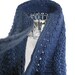 Crochet Cable Scarf Pattern - Navy Blue - Unisex