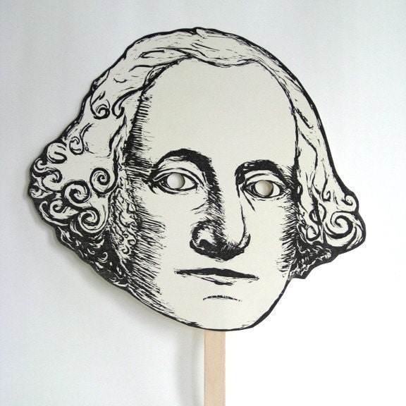 Washington Mask by PellinorePress on Etsy