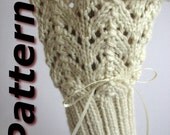 Lace victorian cuffs knitting pattern pdf, handwarmers, lacy wristwarmers, dk double knitting light worsted yarn, seamless magic loop