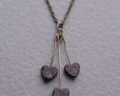 hearts of pyrite statement necklace