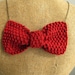 red knit bow tie statement necklace