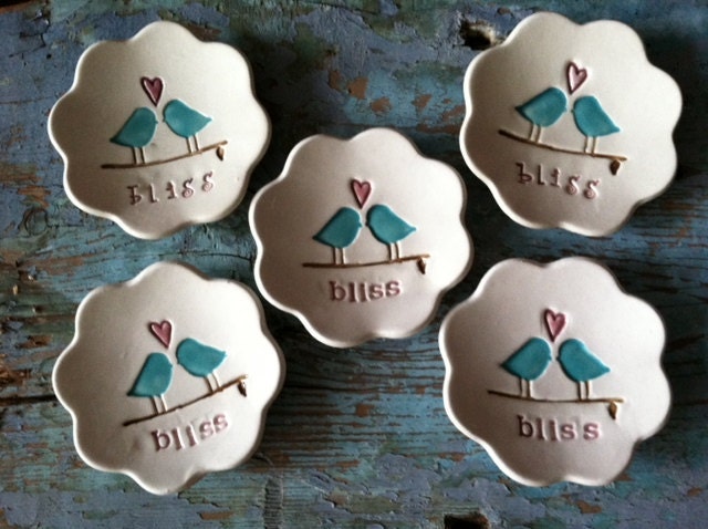 Bridesmaids Gift Dishes of 5 Bliss Ring Dishes