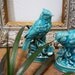 Arboretum Series - Ceramic Blue Jay with Peking Turquoise Blue crackle glaze